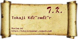Tokaji Kázmér névjegykártya